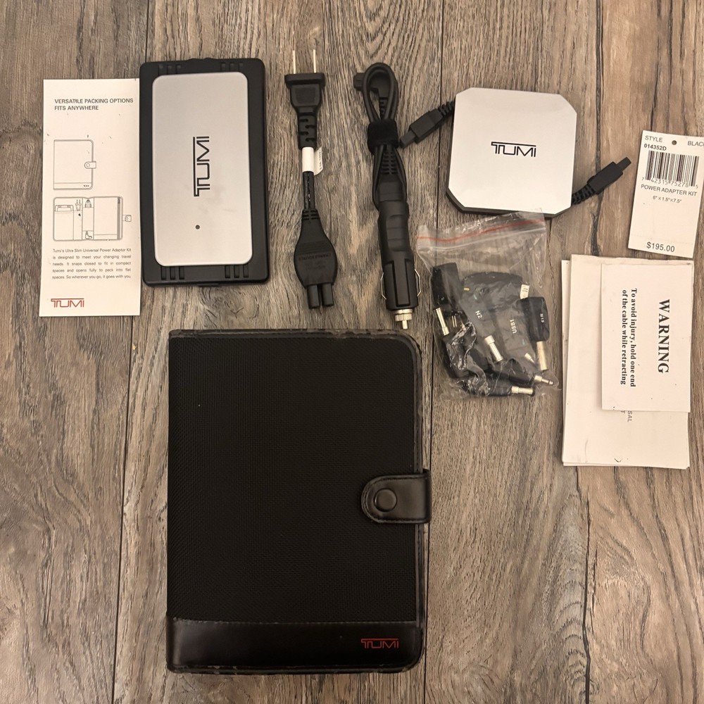 Tumi Ultra Slim Universal Power Adapter Kit Model # 14352