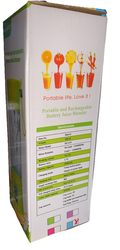 Portable Mini Electric Juicer USB Charging Smoothie Milkshake Maker Automatic