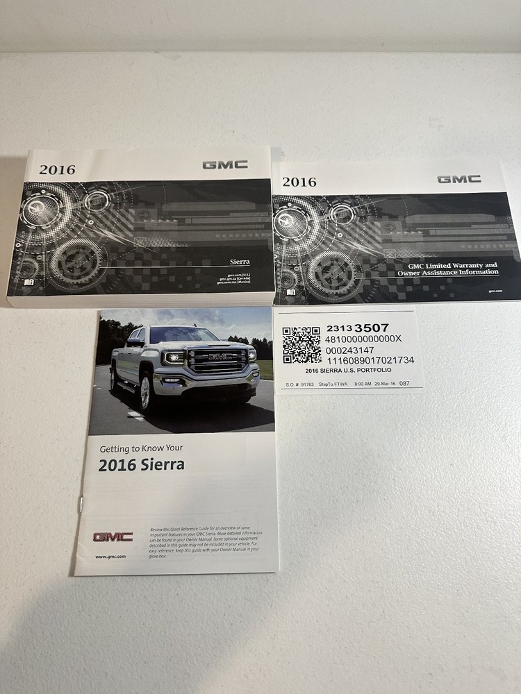 2016 GMC Sierra Owner Manual Set