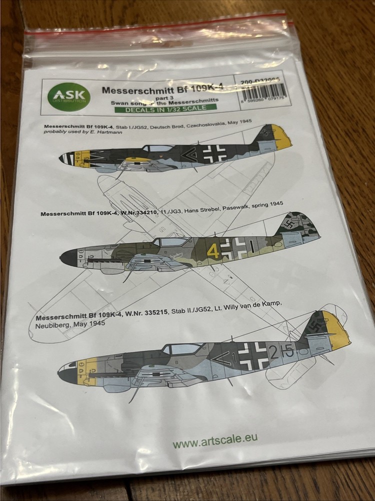 1/32 ASK Decals #D32096 Bf109K-4 Part 3