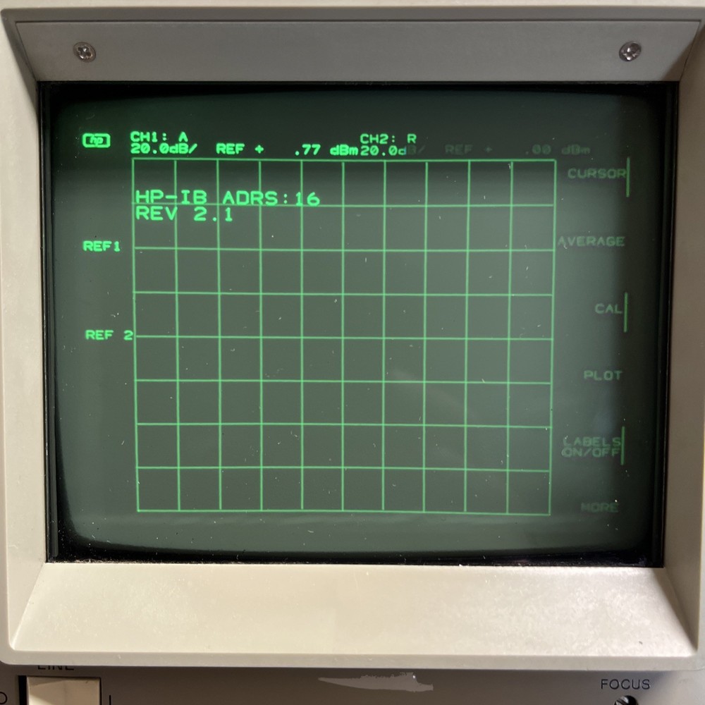 HP 8756A Scalar Network Analyzer, Bright Crt
