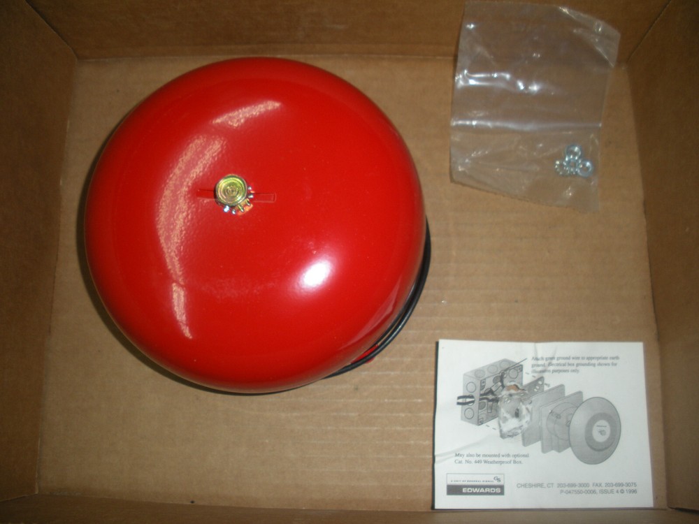 Edwards CS2168-1 6vdc alarm bell red NIB elevator emergency