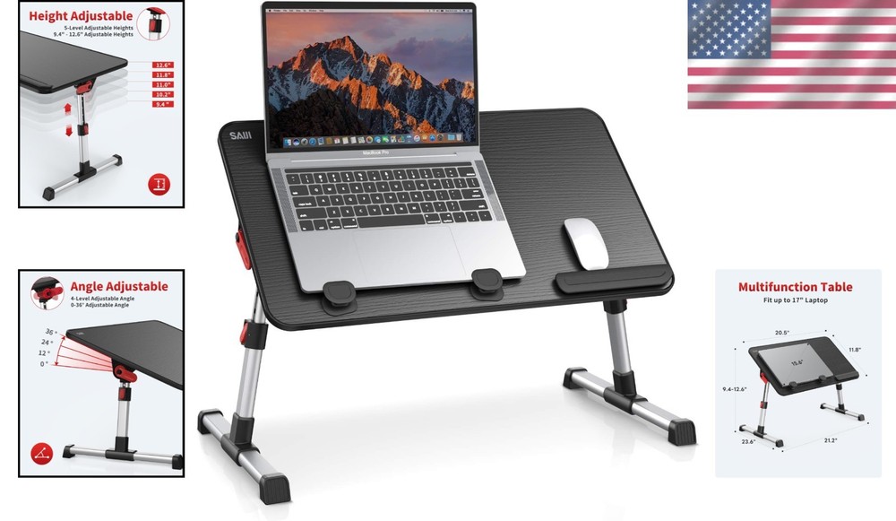 Multifunctional Laptop Table - Portable & Stable Design
