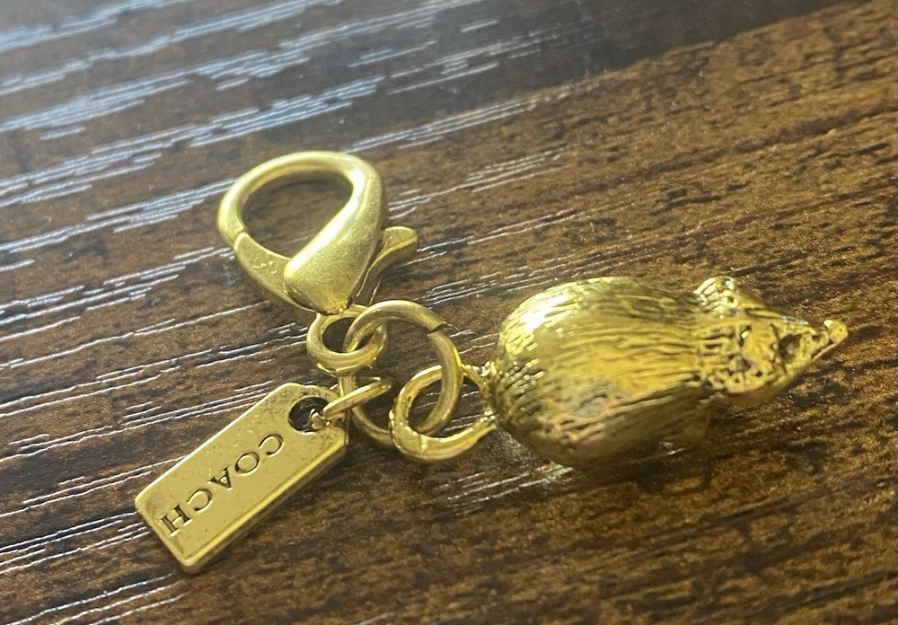 COACH Mouse Mini Handbag Charm or Zipper Pull Comes With Authentic Dust Bag