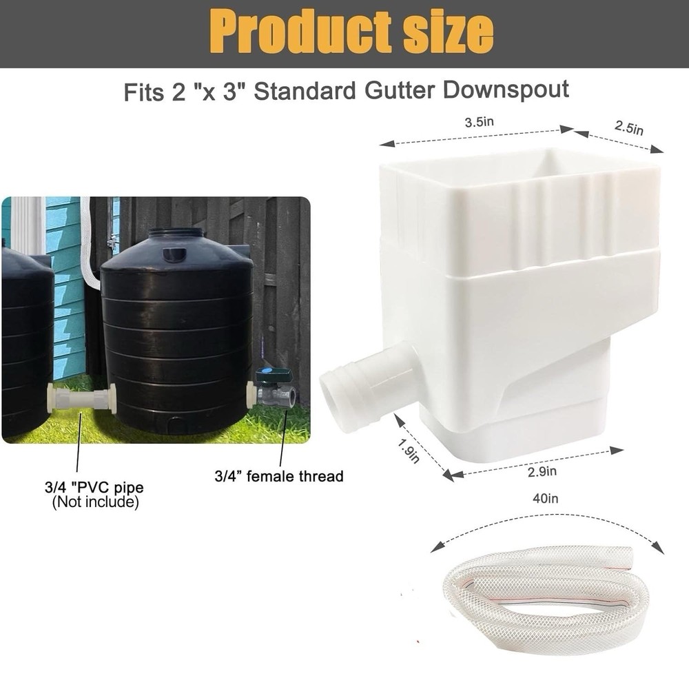 Rain Barrel Diverter Kit, Custom Rainwater Collection System