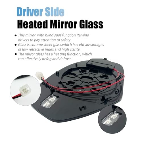 Left Driver Side Replacement Mirror Glass For 2009 2010 2011 left driver side