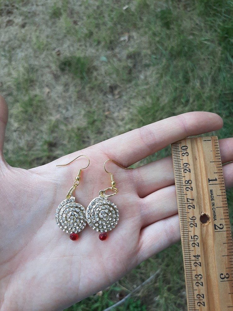 Fibonacci Shell Earrings / Sparkle Earrings