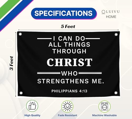 3x5 Ft Religious Christian Polyester Single Sided Flag I Can Do All Things