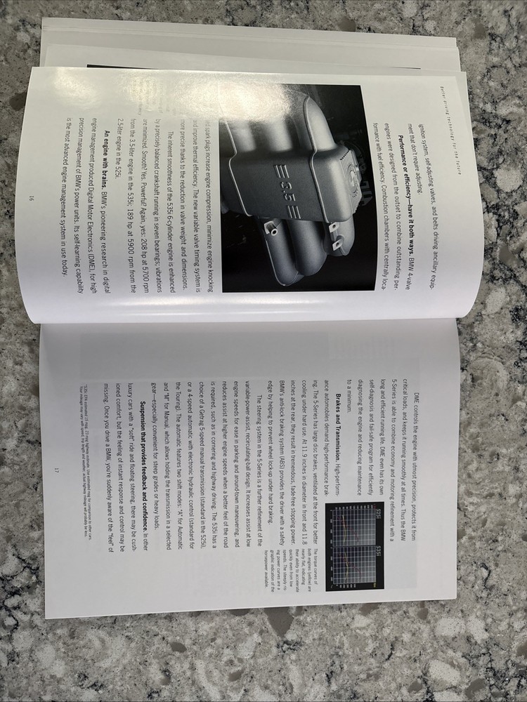 BMW 5 Series E34 41 Page 1992 Brochure