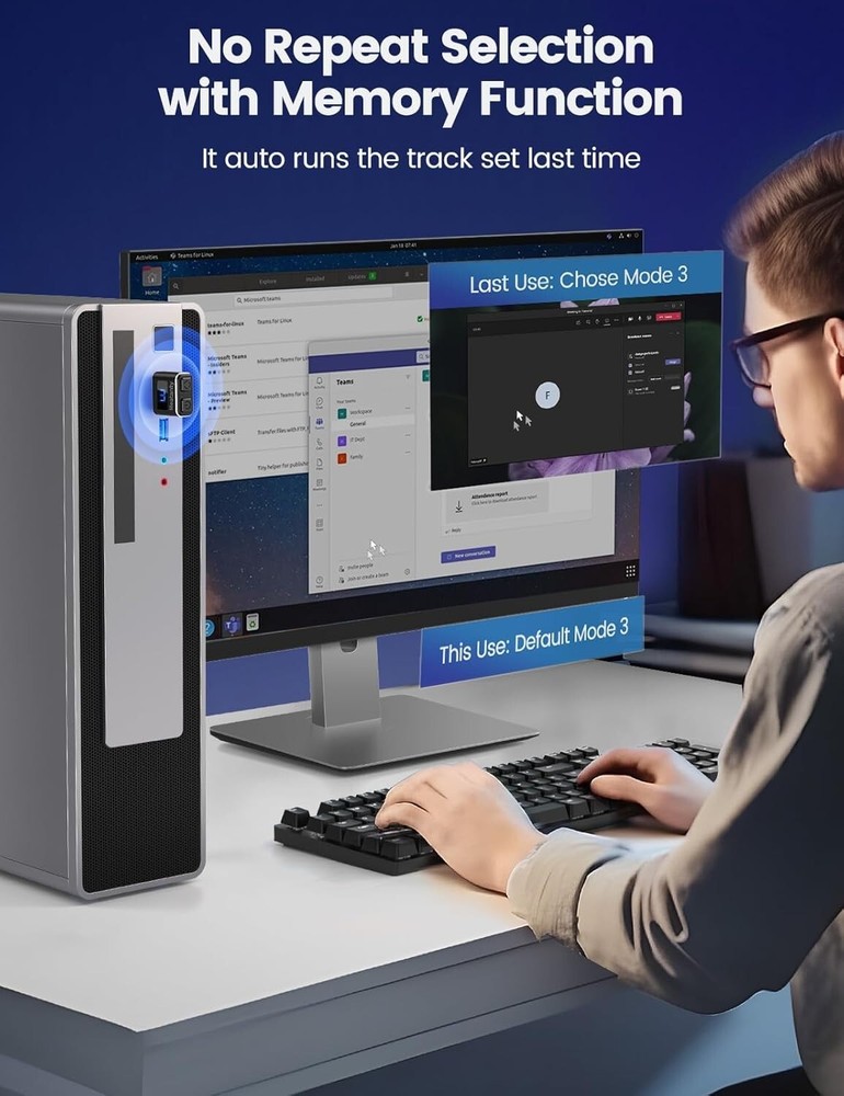 Meatanty Metal Tiny Mouse Jiggler, USB Mouse Mover Undetectable, Automatic Shake