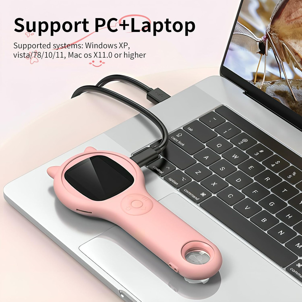 Portable Handheld Mini Digital Microscope for Kids - Educational Science Toys, C