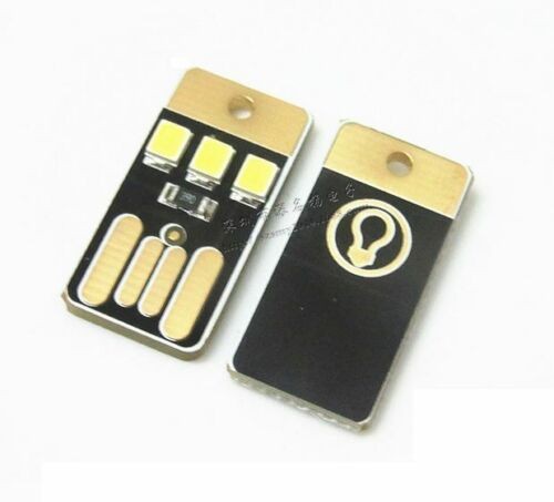 3 LED USB Tiny Night Light Pocket Lamp PC Laptop Computer - Black White