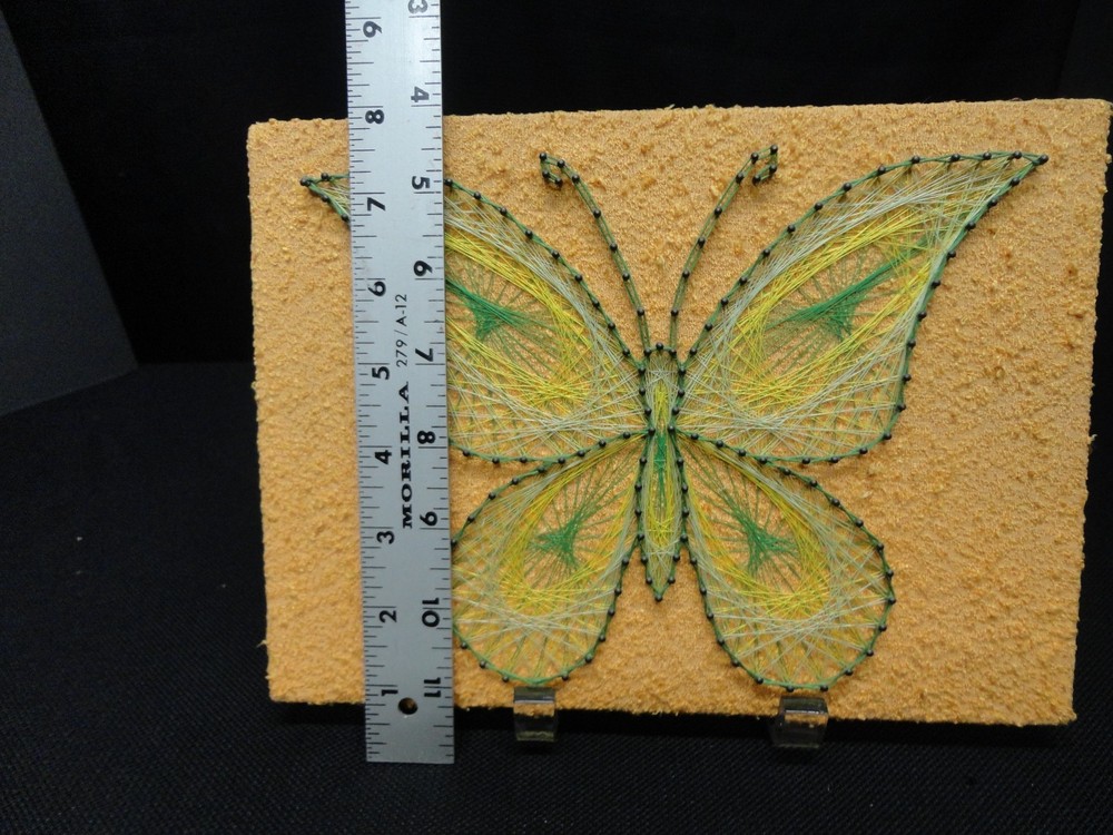 Vintage 7.5" X 10" Butterfly String Art