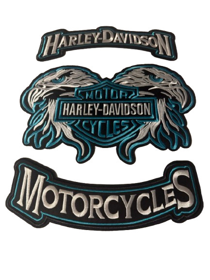 Harley-Davidson 3PC Embroidered Patch Set