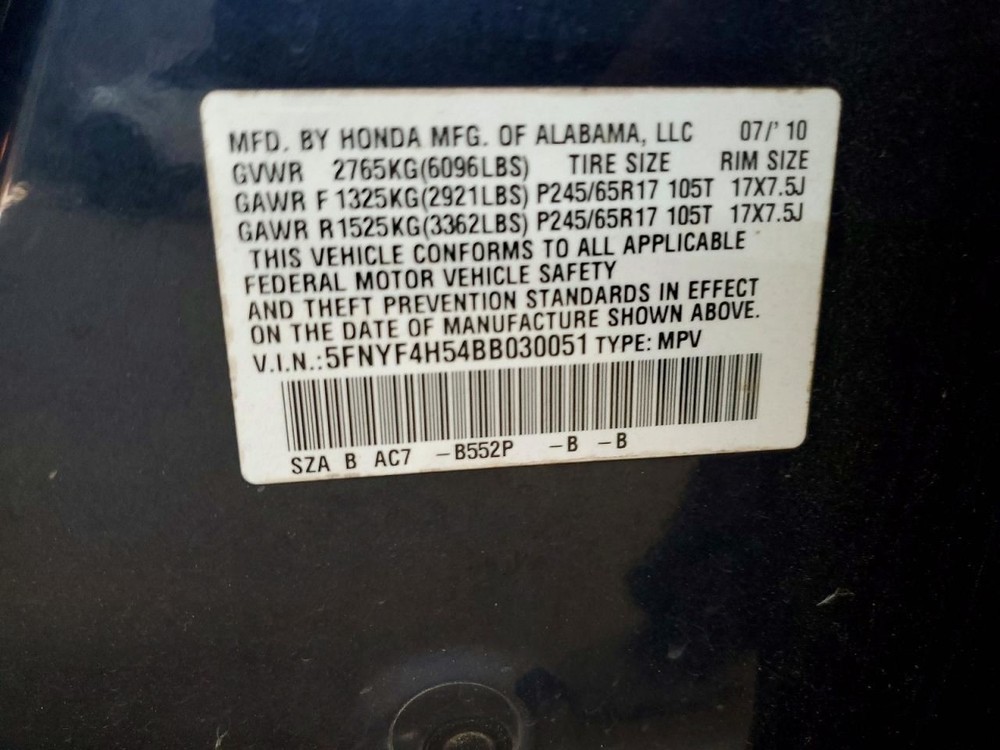 Fuse Box Engine Right Hand Engine Compartment Fits 09-11 PILOT 4967087