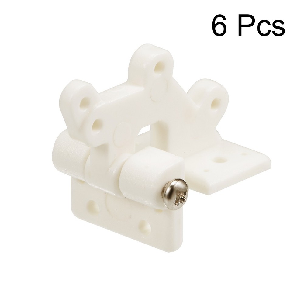 10 x RC Hinges Adjustable Hatch Hinge L 30mm x W 16mm White