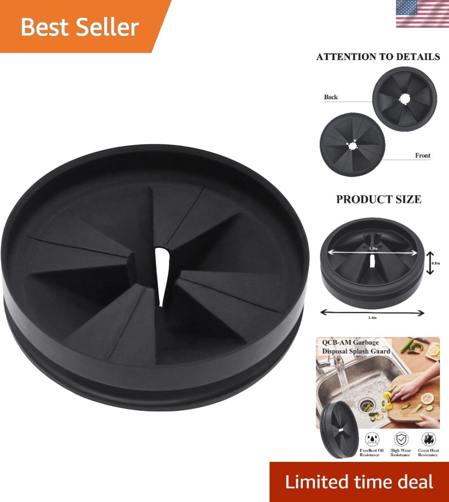 InSinkErator Compatible 3 3/8" Garbage Disposal Splash Guard - Easy Clean Design