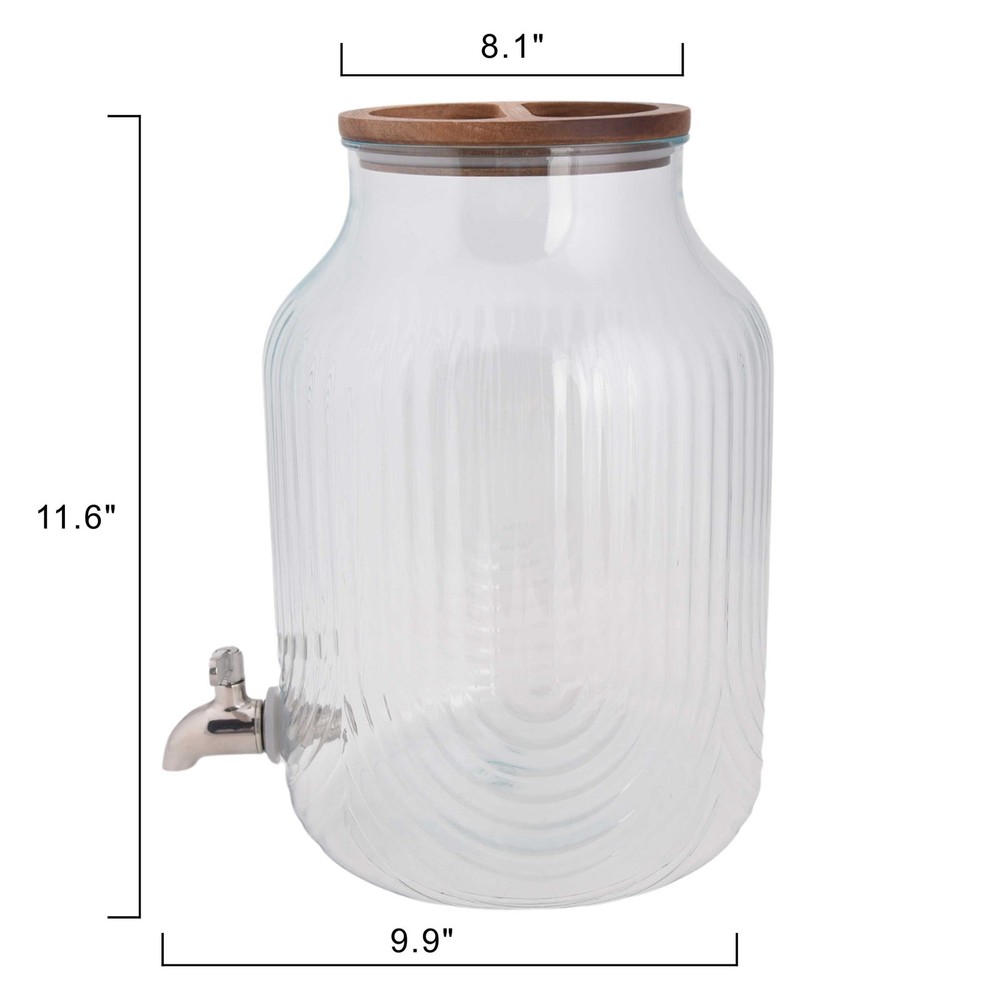 Plastic 2 Gal Double Wall Beverage Dispenser Dishwasher Safe Insulation New