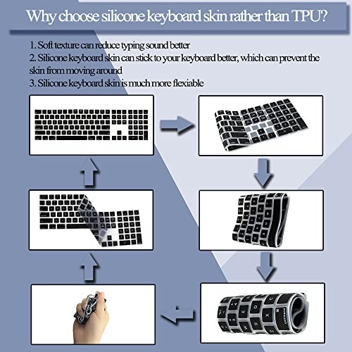 Silicone Keyboard Cover for Apple Magic for Magic Keyboard (MQ052LL/A) Black