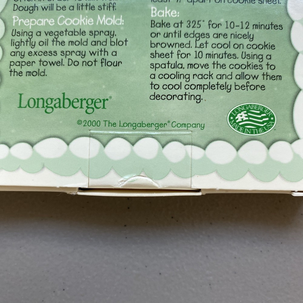 Cookie Molds Longaberger Roger & Ginger NIB 2000