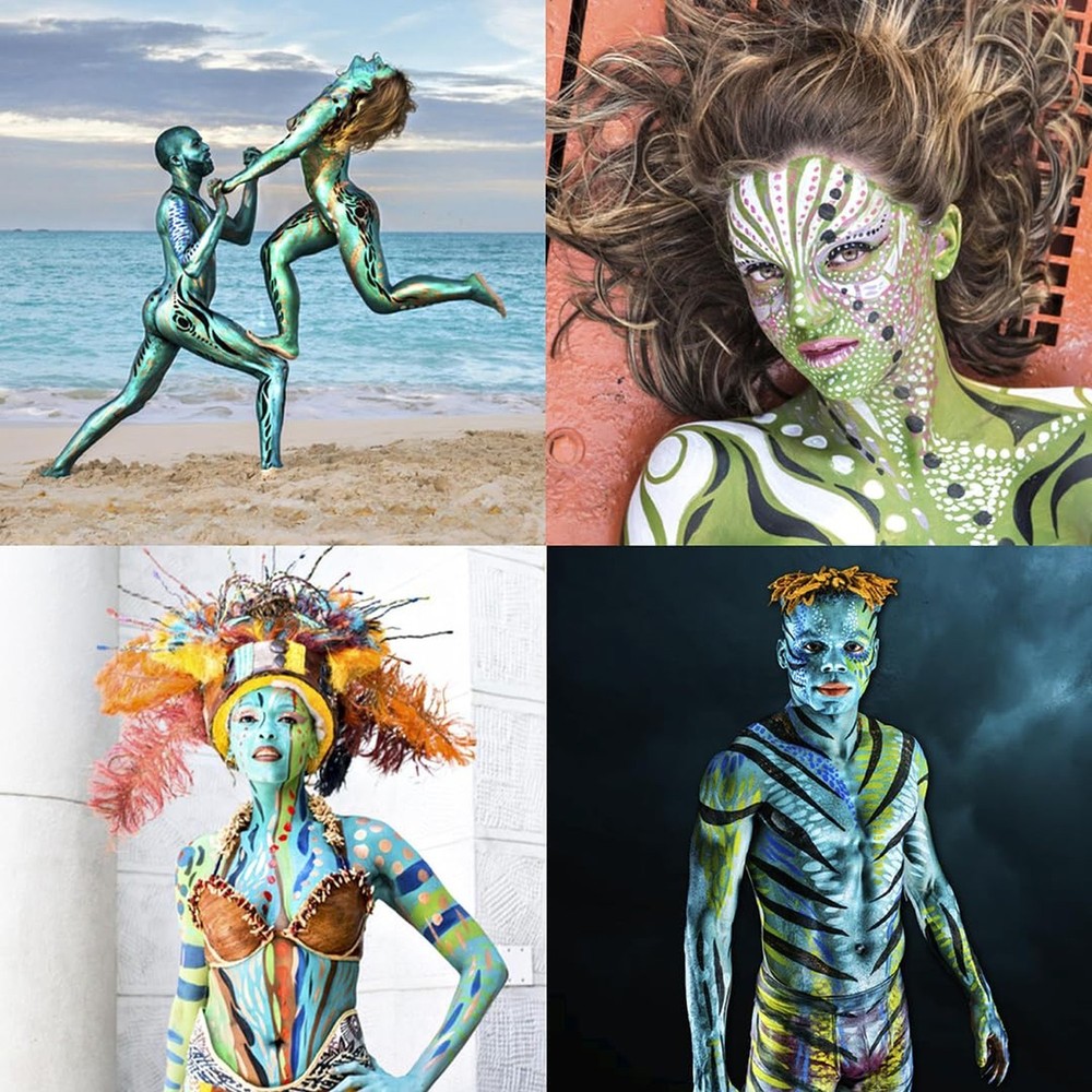 TAG Face and Body Paint - 1 Stroke Split Cake 30g - Snake