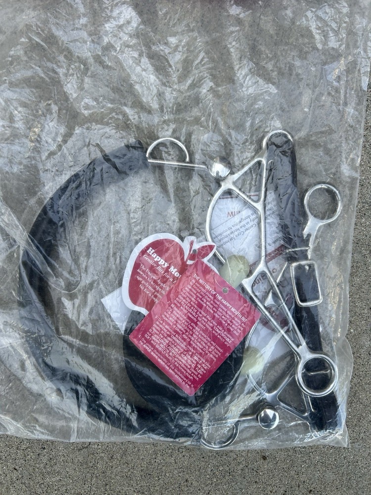 Happy Mouth Double Jointed Hackamore Combo Bit. Size 13.5cm