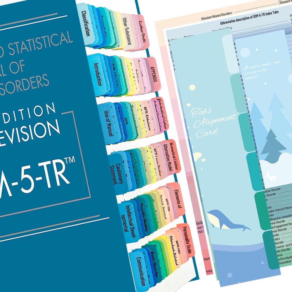 Index Tabs for DSM 5 TR, Tabbing System for DSM-5-TR Diagnostic