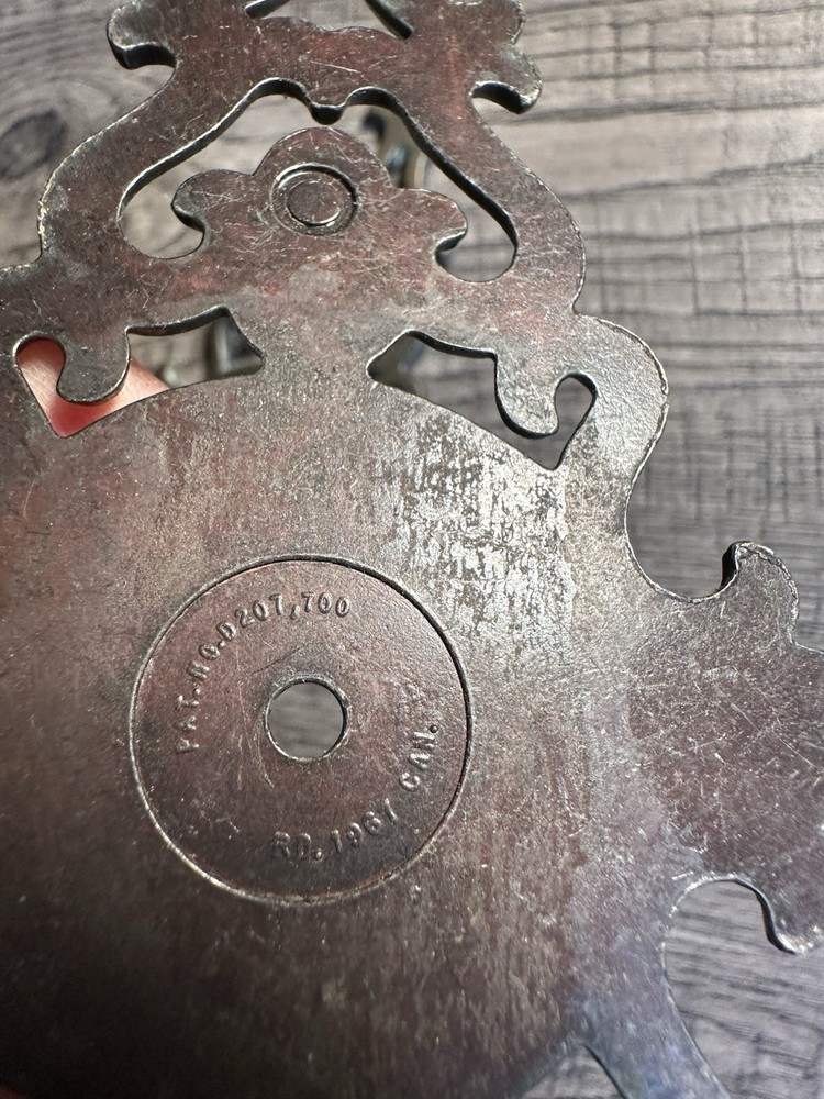 4-VINTAGE Amerock DRAWER PULLS Back Plate Brass Holes Scrolls Open Work