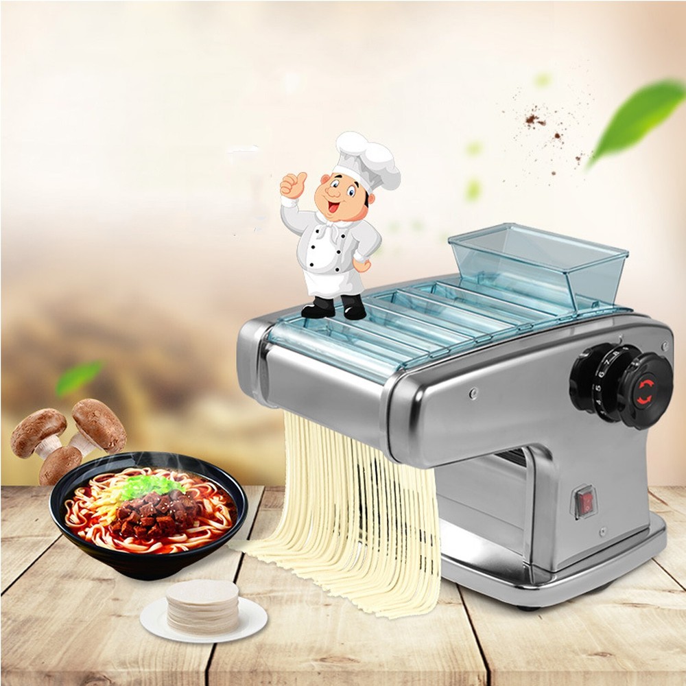 110V Electric Fresh Pasta Maker Machine Noodle Rollers Cutter Pasta Makers