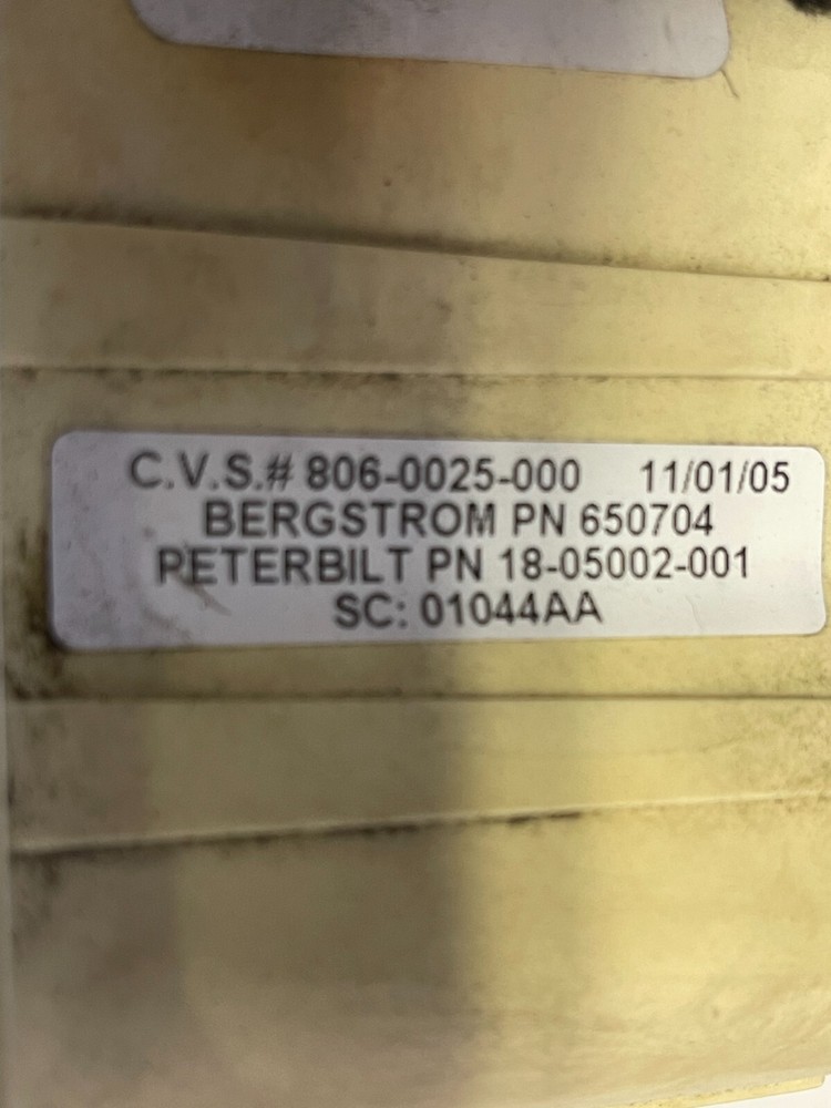 Peterbilt 387 A/C heater climate control dash cluster panel 1805002001