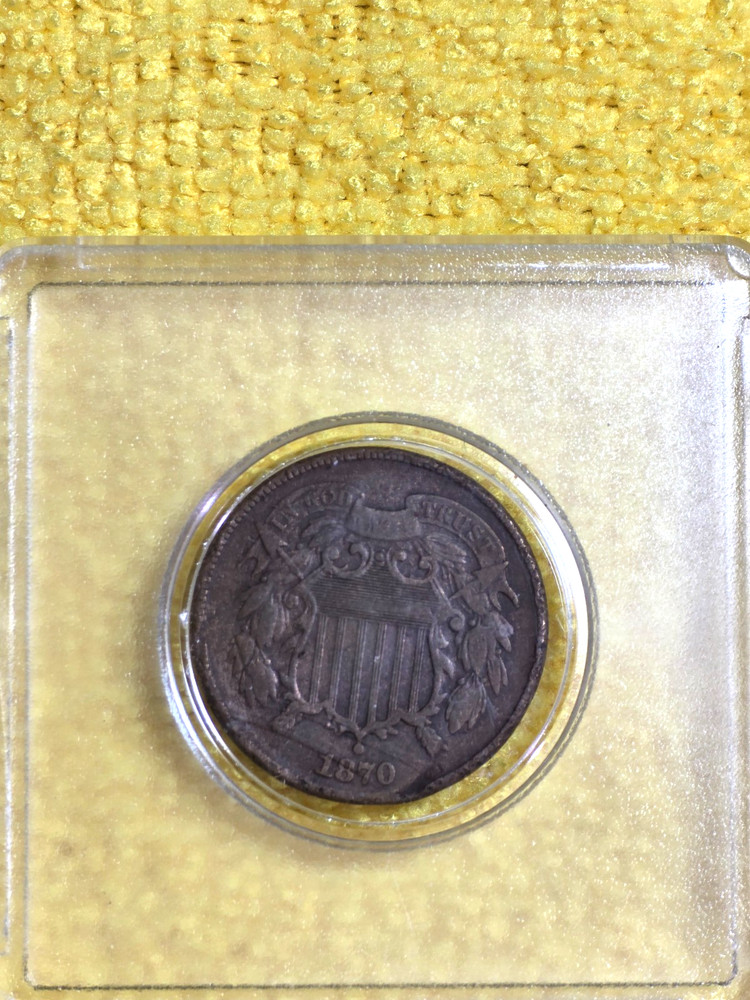 1870 2 CENT PIECE GOOD CONDITION DISPLAYS NICELY