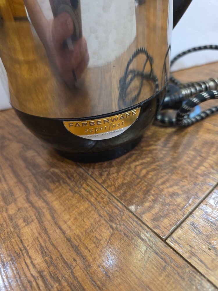 Vtg Farberware Superfast Automatic 12 Cup Percolator Coffee Pot Mod. 142 Tested