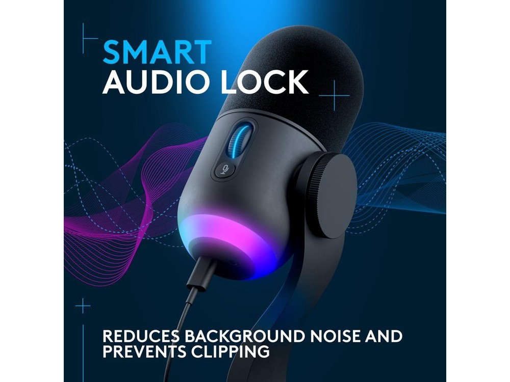Logitech G Yeti GX Dynamic RGB Gaming Microphone with LIGHTSYNC, USB Mic for Str
