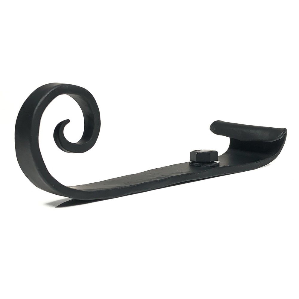 Hand Forged Scroll Shutter Holdback, Pair