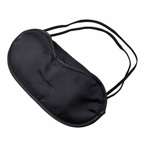 3 Pack Polyester Eye Mask Black Sleep Shade Blindfold For Travel Sleeping Aid