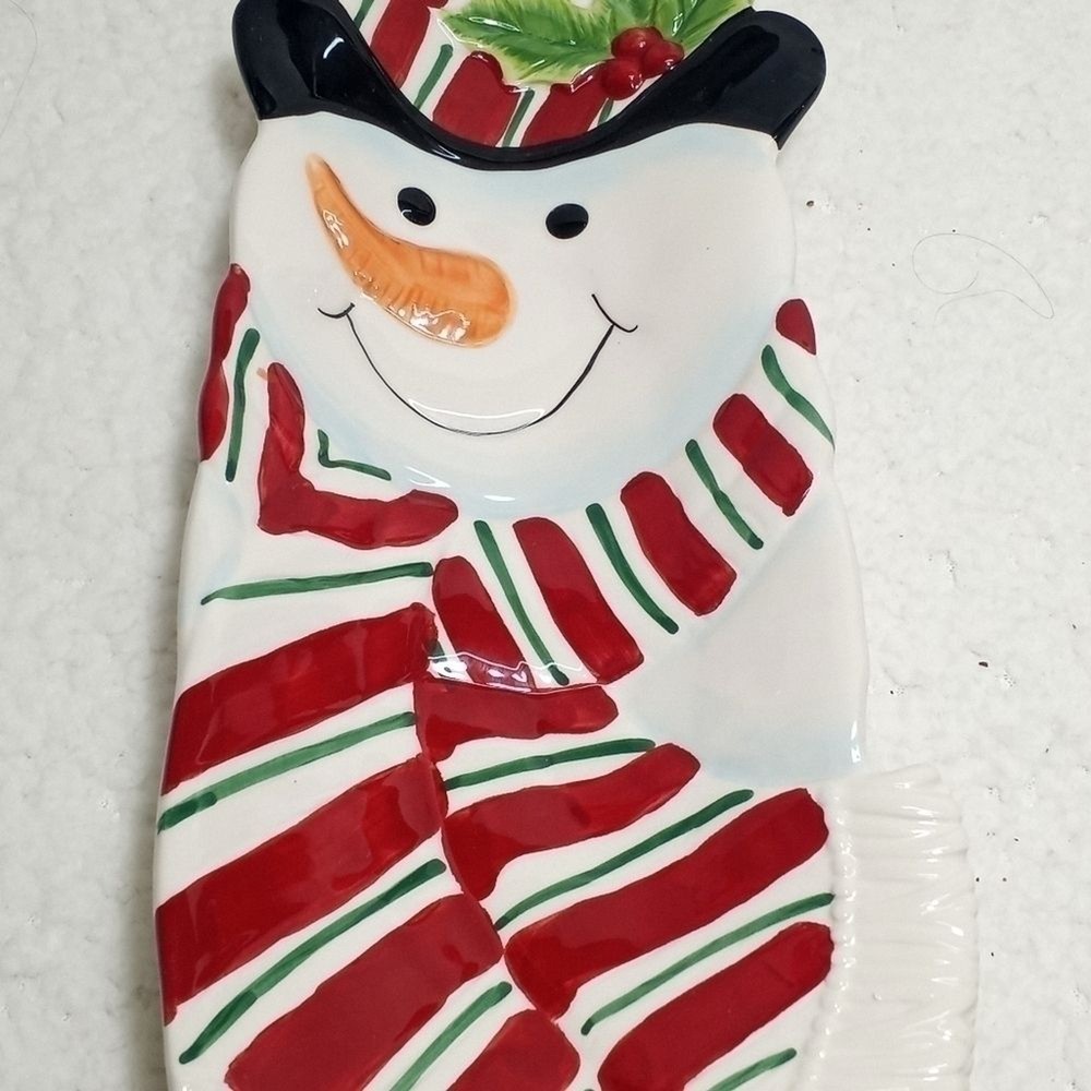 FITZ and Floyd Snack Therapy Snowman Server