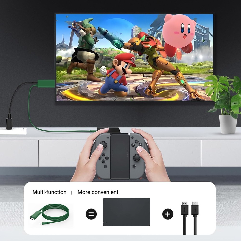 Compact Switch Dock with 100W Charging & Broad Compatibility - Travel-Friendly