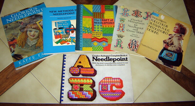 Lot (6) NEEDLEPOINT Instructional Crafting Books - Glorious, New Methods, Dover