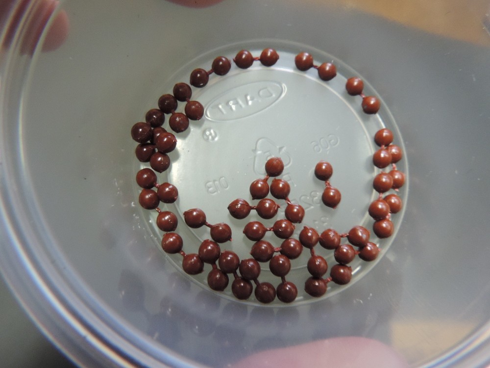 30 Medium 1/8"  BROWN Plastic Mono Eyes for Fly Tying