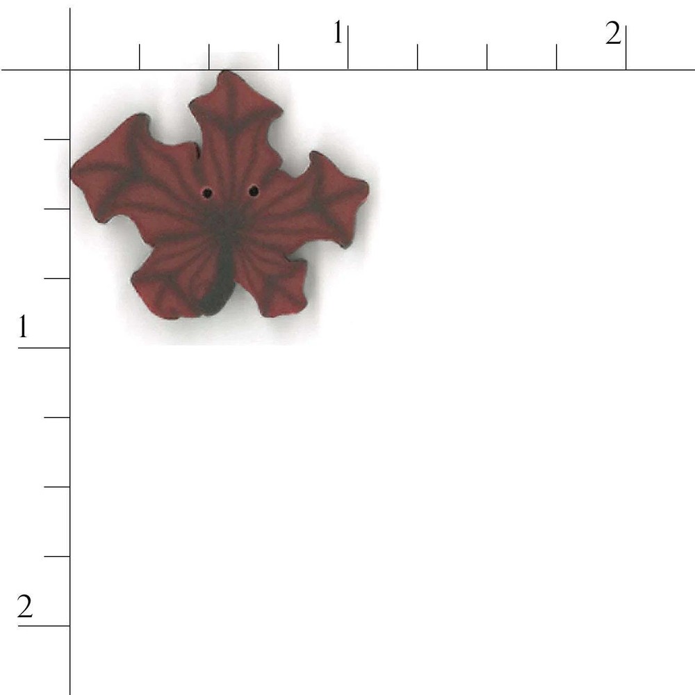 Red Maple Leaf Buttons by Just Another Button Company