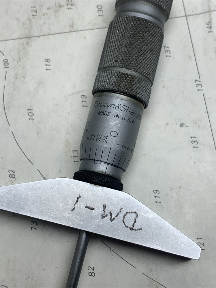 brown and sharpe depth micrometer With Two Rods