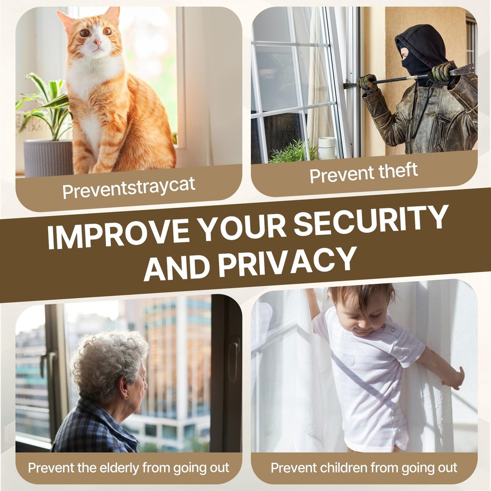 4 PCS Window Locks Replacement Sliding Sash Durable White Cam DoubleHung