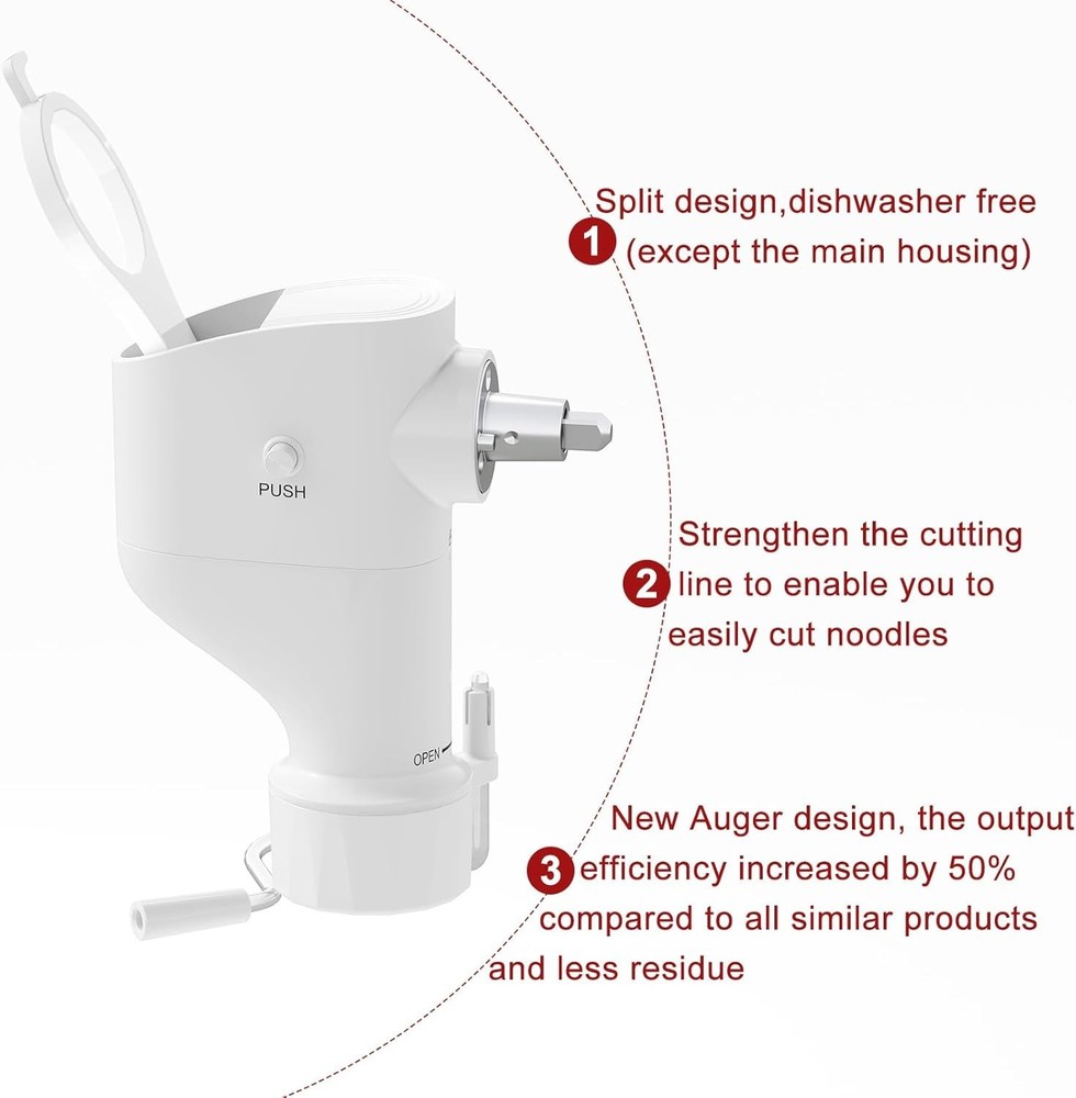 Versatile Kitchenaid Pasta Maker with 7 Plates & Durable High-Strength Plastic