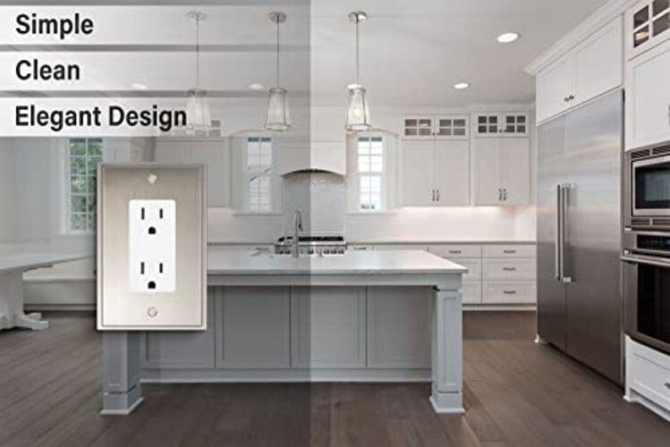 Soft Modern Decorative Wall Plate Switch Plate Outlet Single Decorator 2PK