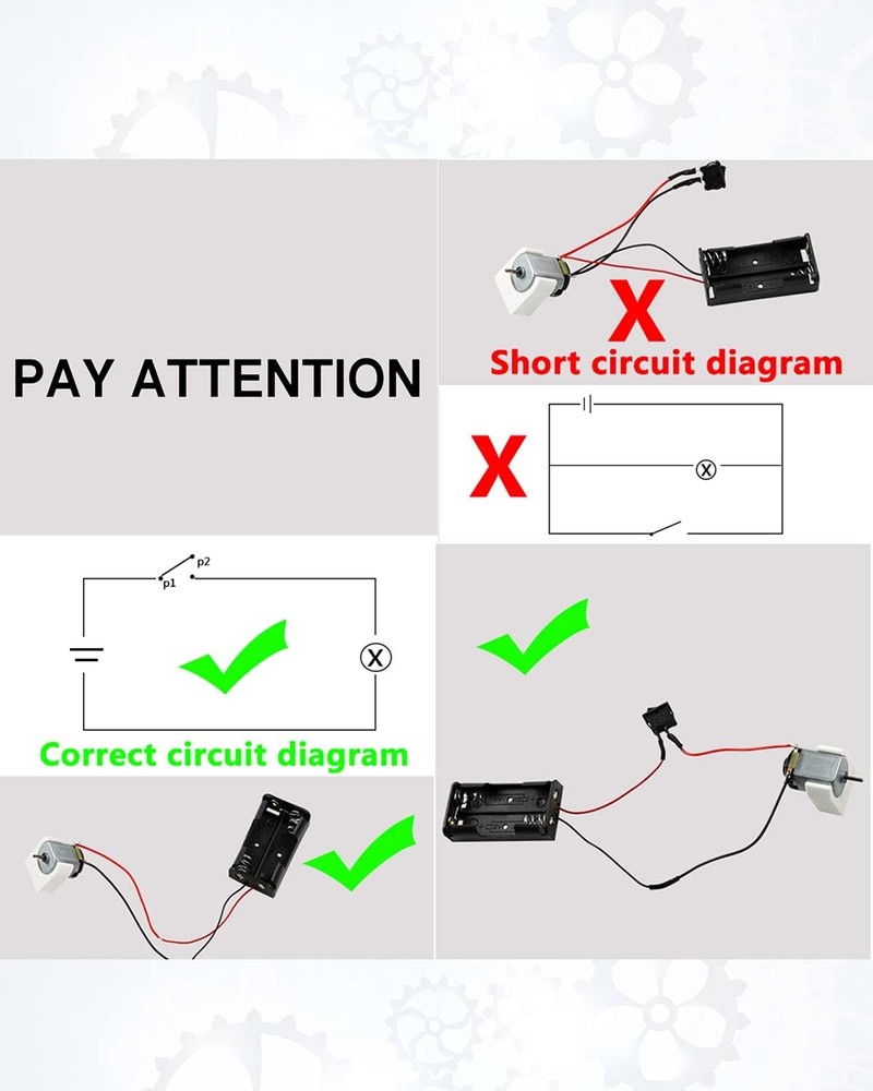 6 Set Mini DC Motor 3V-12V with Fan Blade