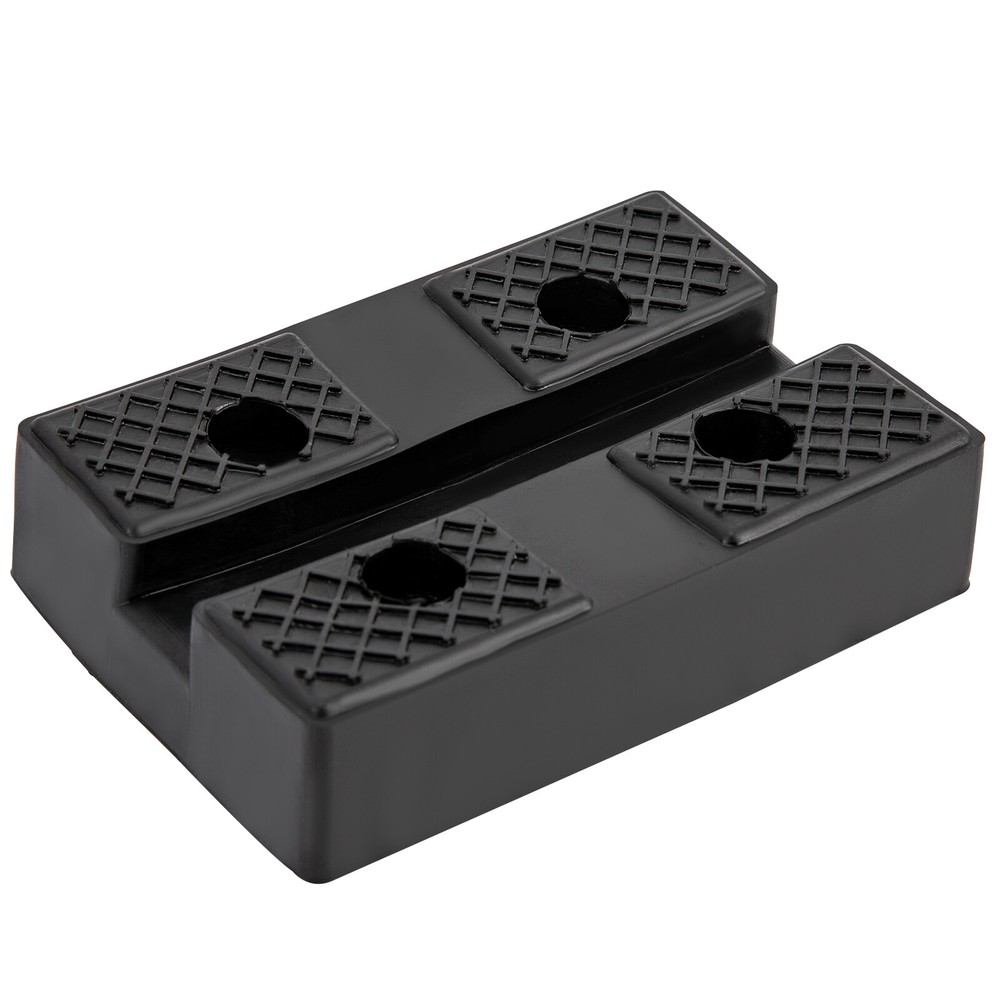 4Pcs 4-Hole Lift Pad Rubber Mat Rubber Rectangular Arm Lifter Rubber Pad Black