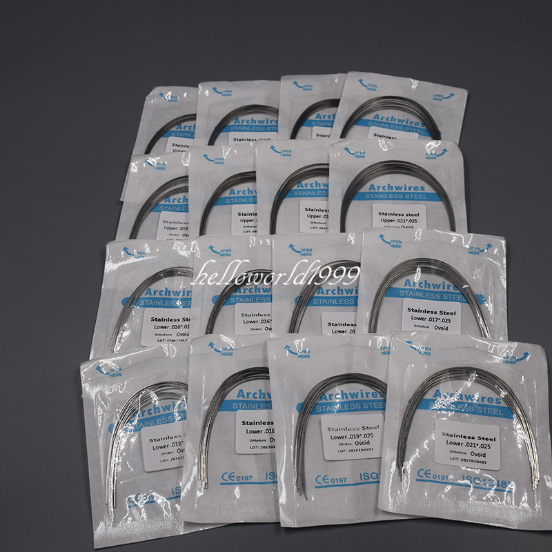 5 Packs Dental Orthodontic Stainless Steel Rectangular Arch Wire Upper/Lower