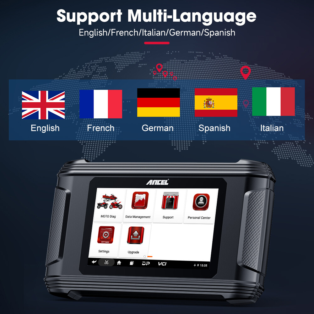 ANCEL MT510 All Systems Motorcycle Diagnostic Tool Fit For BMW OBD2 Code Reader