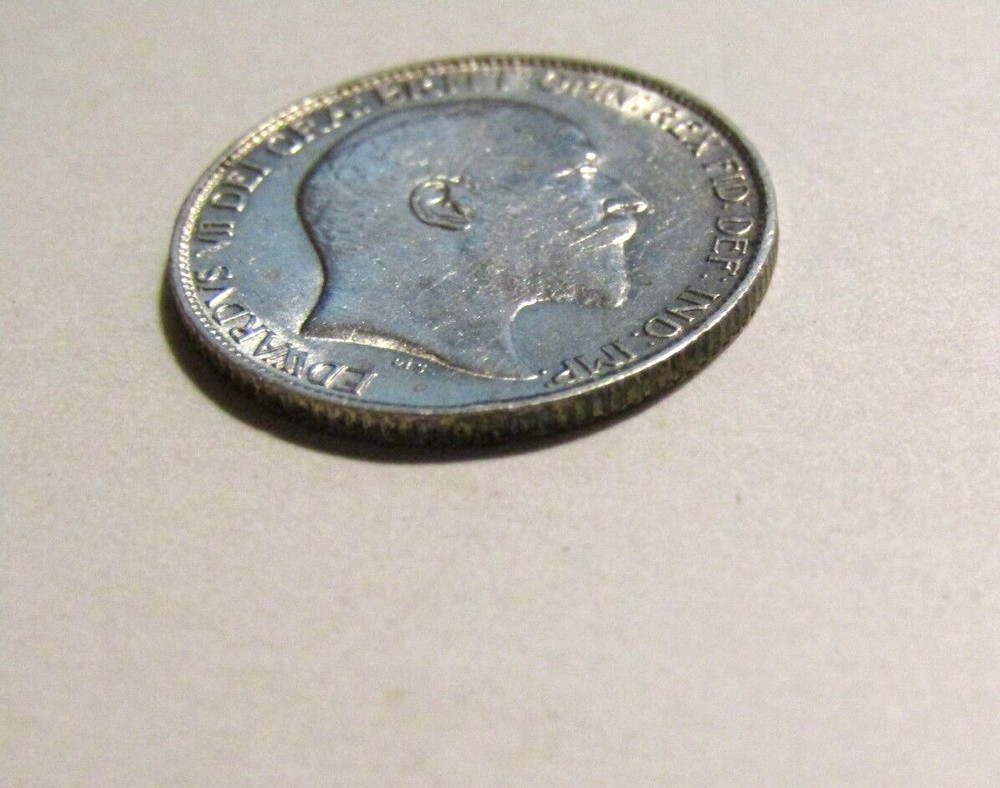 Great Britain 1902 6 Pence Au Silver Coin