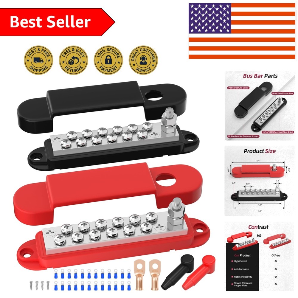 Efficient 12 Volt Battery Busbar – 150A Current Rated Panel for Automotive Use